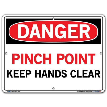 Vestil Polystyrene Sign, 9-1/2" Height, 12-1/2" Width, Polystyrene, Rectangle, English SI-D-64-B-PS-040
